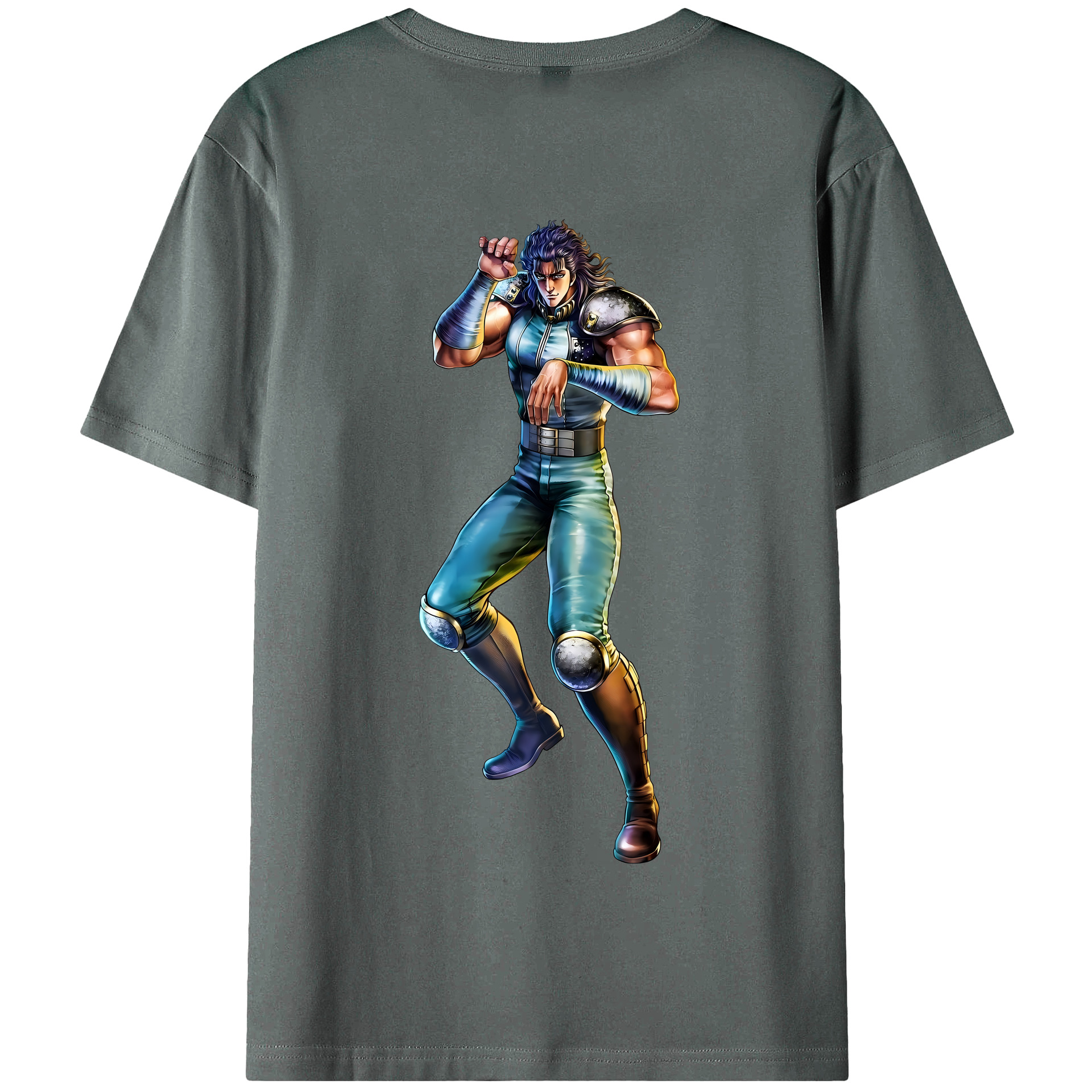 （画像用） 北斗の拳 Fist of the North Star 綿100％半袖Tシャツ（背面プリント）